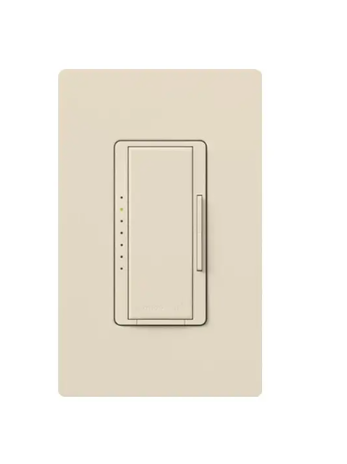 Lutron Maestro LED+ dimmer switch in Light Almond
