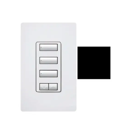 Lutron seeTouch 3-button keypad in Black