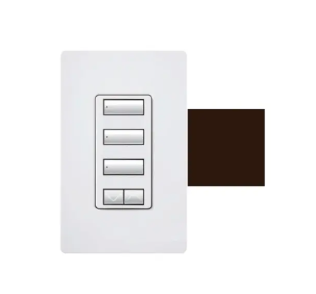 Lutron seeTouch 3-button keypad in Brown