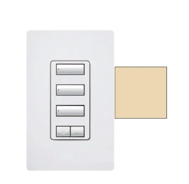 Lutron seeTouch 3-button keypad in Ivory