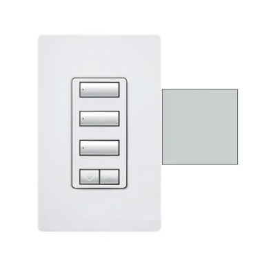 Lutron seeTouch 3-button keypad in Palladium