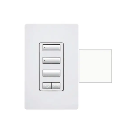 Lutron seeTouch 3-button keypad in Snow White