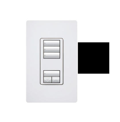 Lutron seeTouch 3-button keypad in Black