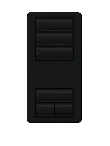 Lutron seeTouch 3-button keypad in Midnight