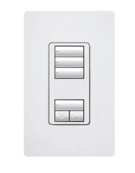 Lutron seeTouch 3-button keypad in Palladium