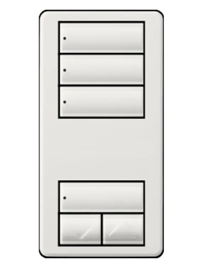 Lutron seeTouch 3-button keypad in Snow White