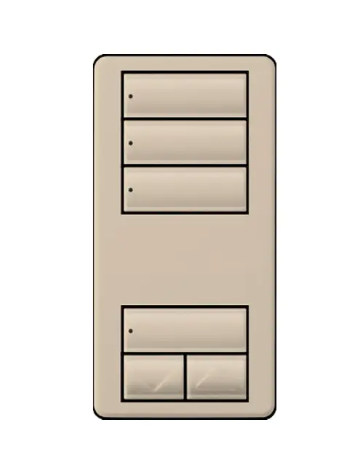Lutron seeTouch 3-button keypad in Taupe