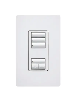 Lutron seeTouch 3-button keypad in White