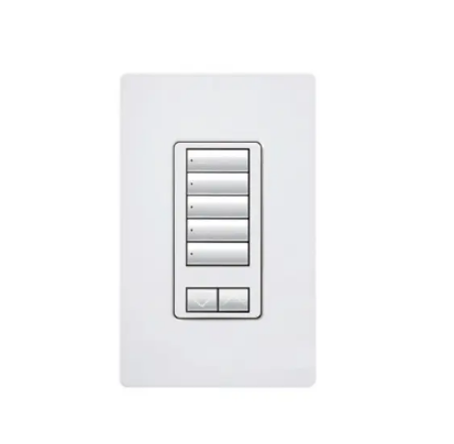 Lutron seeTouch 5-button keypad in White