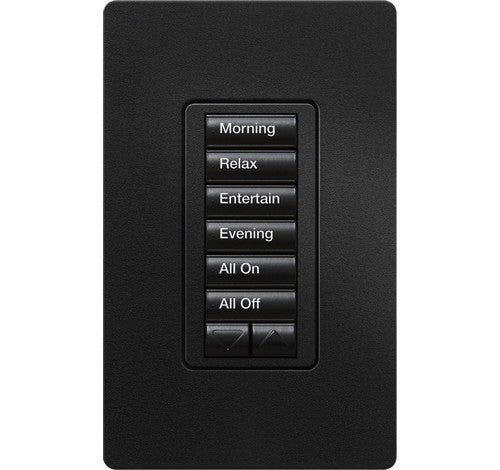 Lutron seeTouch 6-button keypad in Midnight