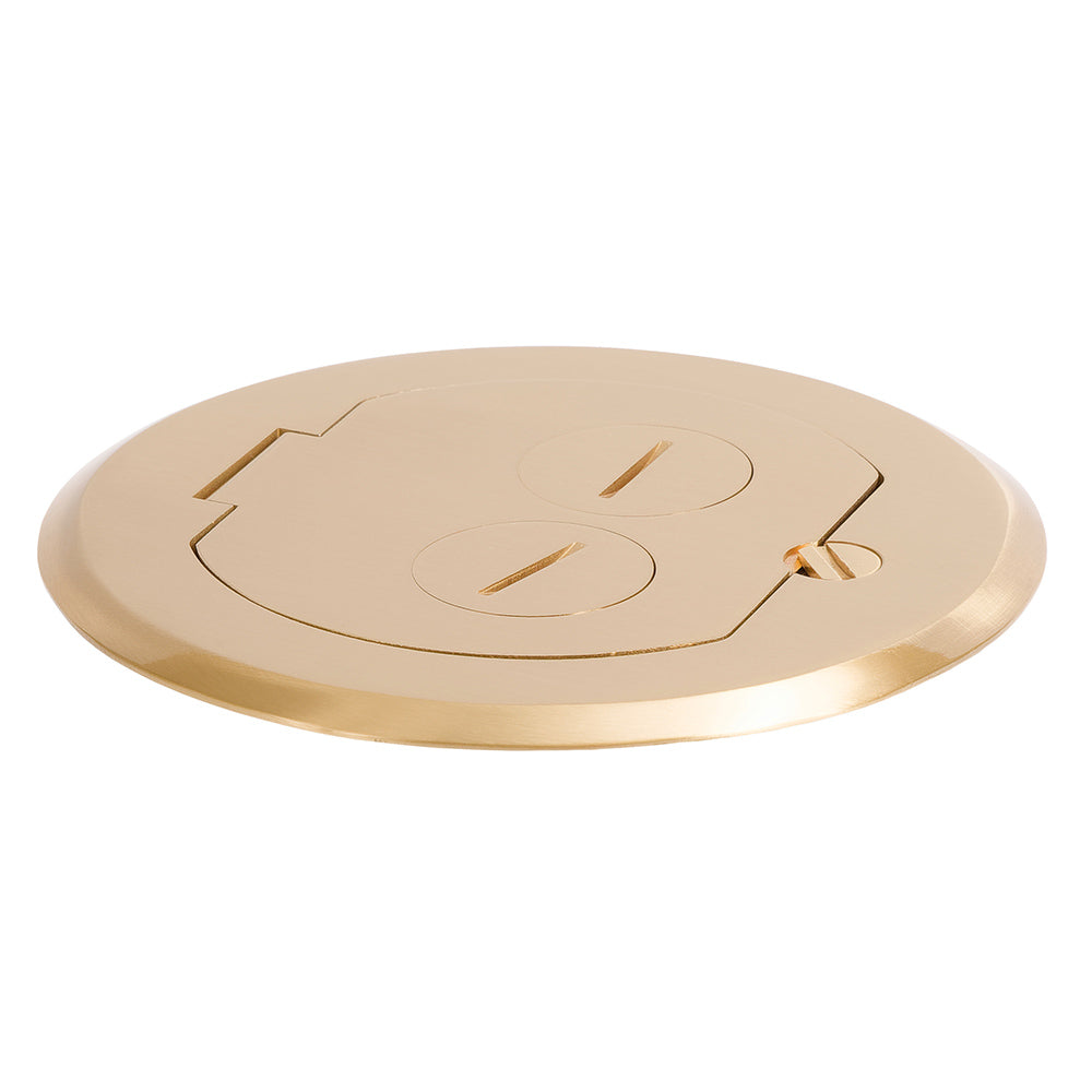Lew Electric RRFB-BP Brass floor box cover