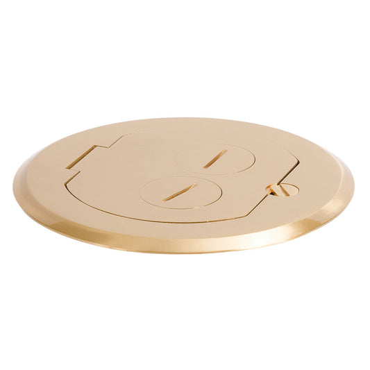 Lew Electric RRFB-BP Brass floor box cover