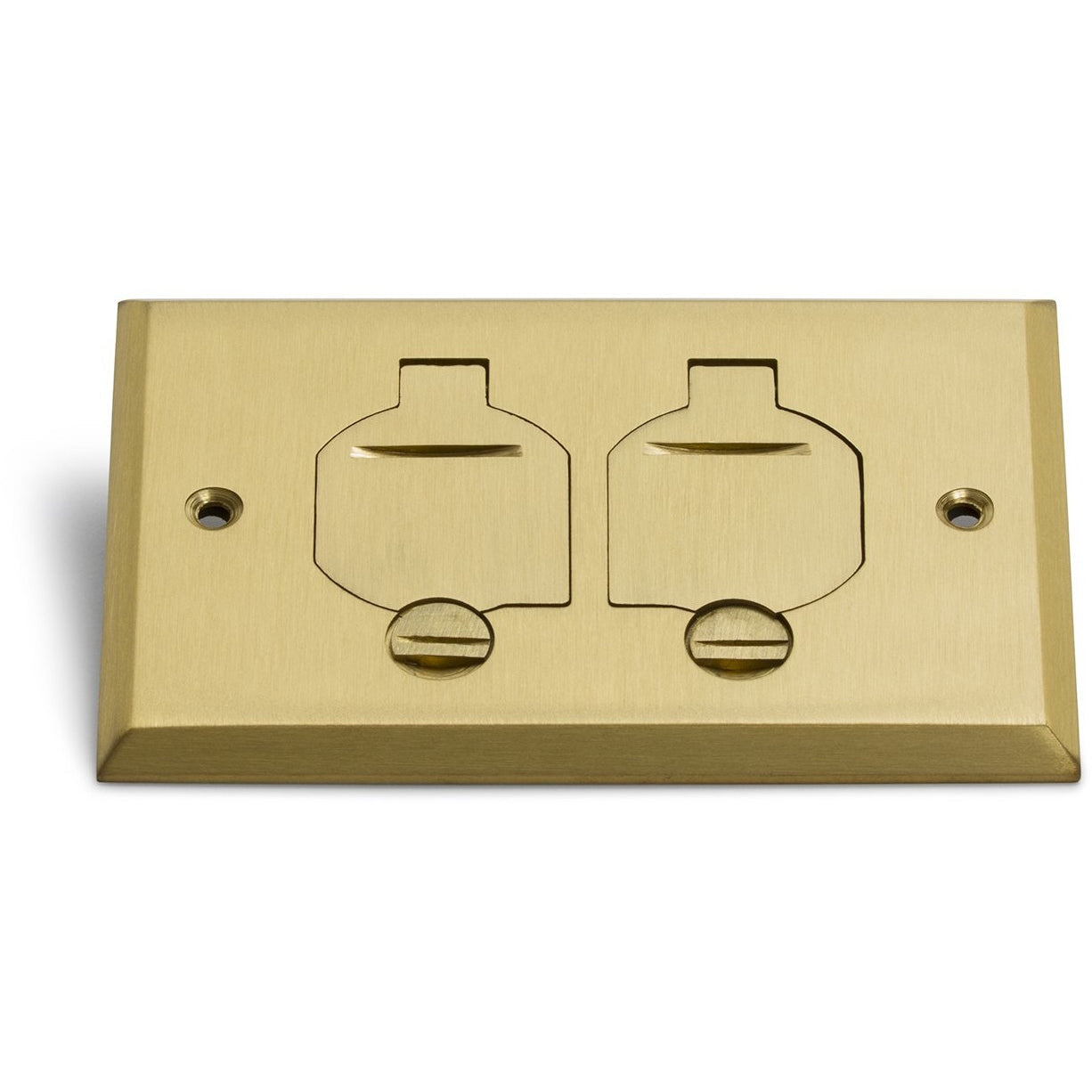 Lew Electric RRP-2-FPB Brass floor box cover