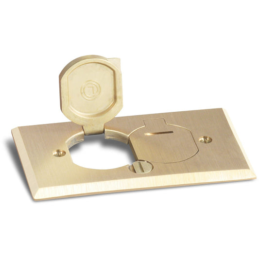 Lew Electric RRP-2-LRR Brass floor box cover