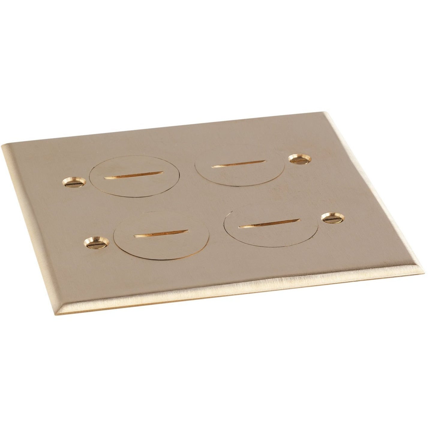 Lew Electric RRP-4-BP Brass floor box cover