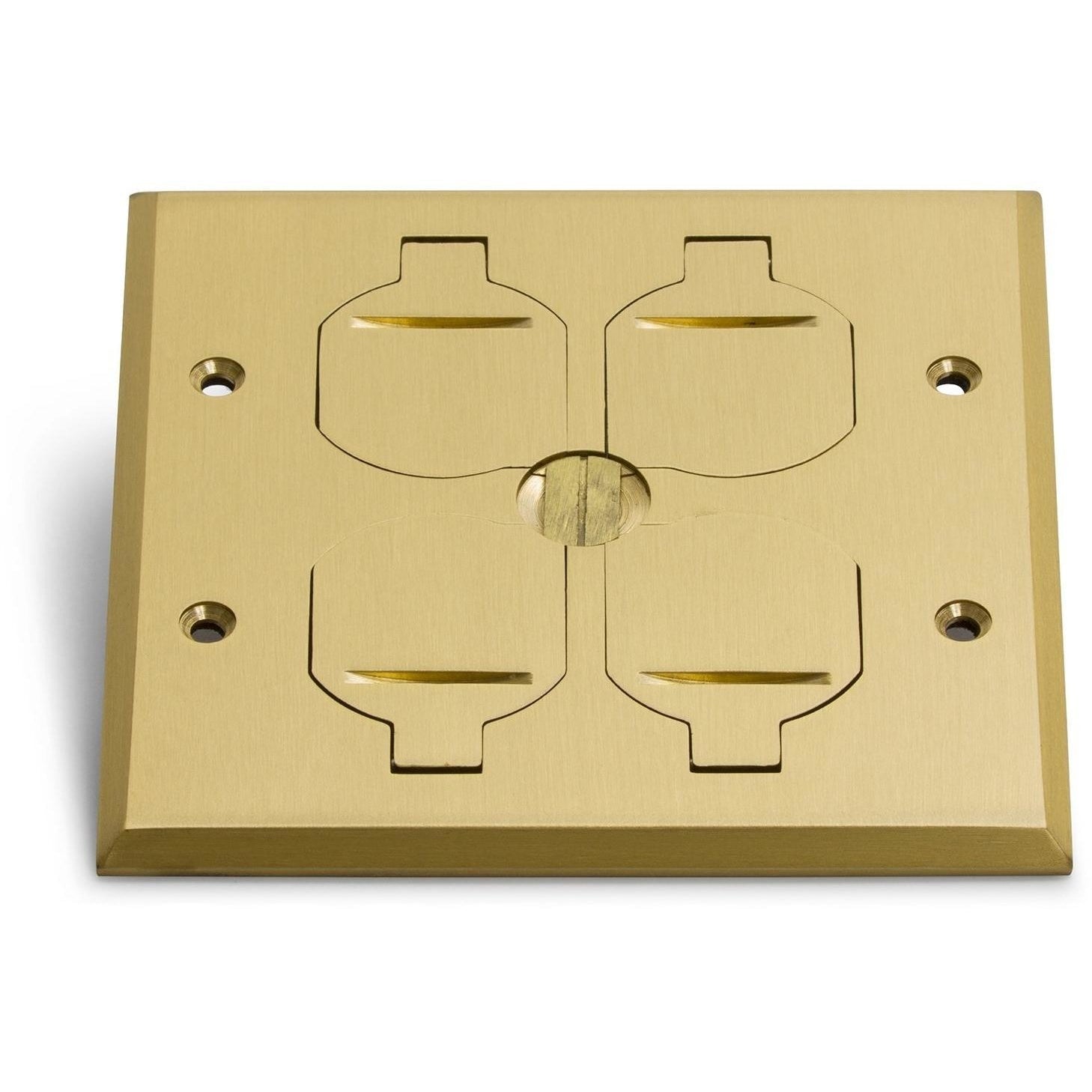 Lew Electric RRP-4-FPB Brass floor box cover