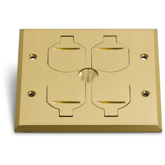 Lew Electric RRP-4-FPB Brass floor box cover