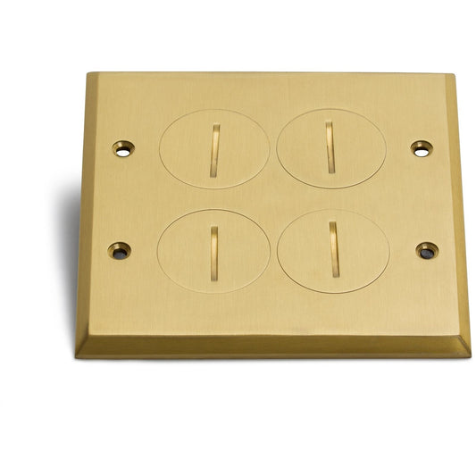 Lew Electric RRP-4-SPB Brass floor box cover
