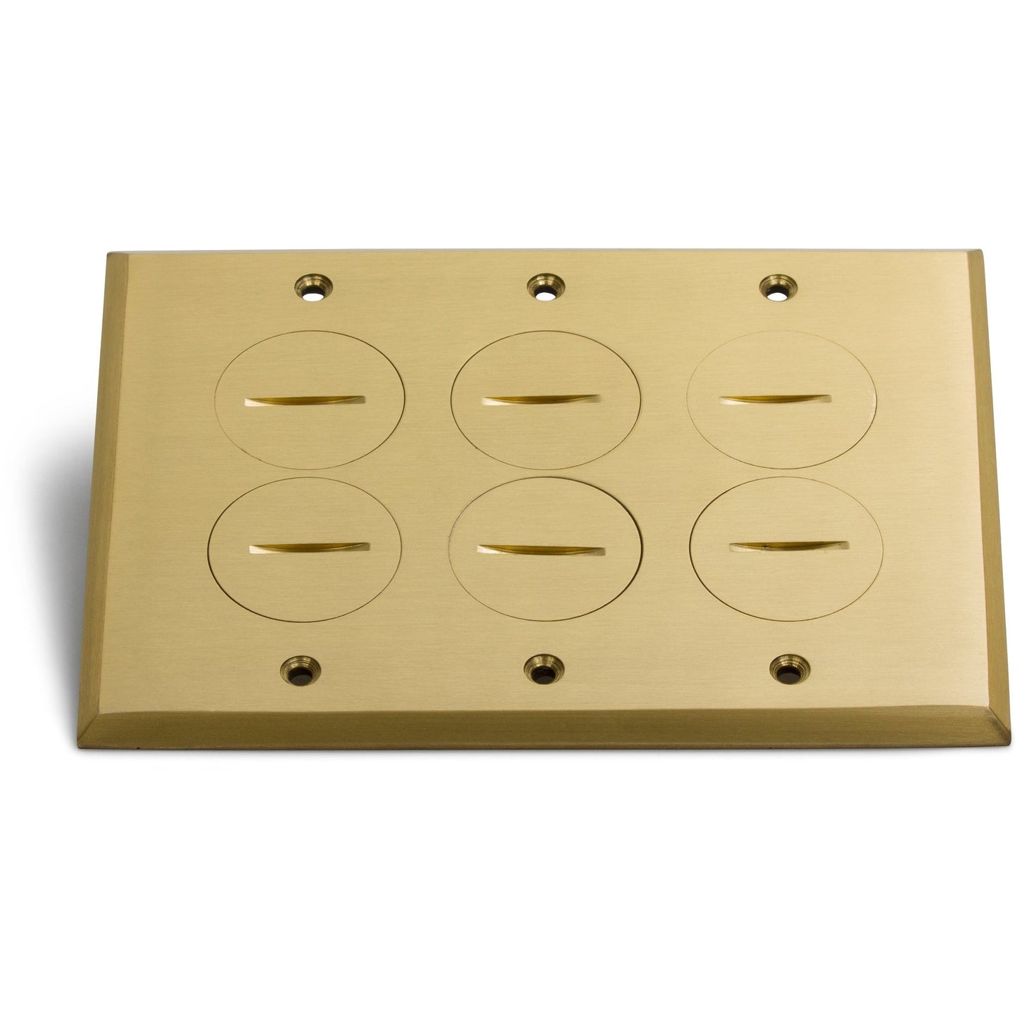 Lew Electric RRP-6-SPB Brass floor box cover