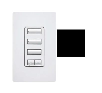 Lutron seeTouch 3-button keypad in Black