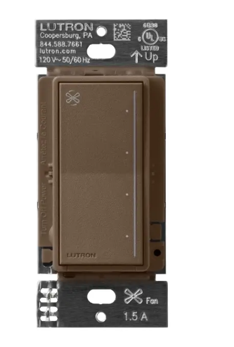Lutron Sunnata 4-speed fan control in Espresso