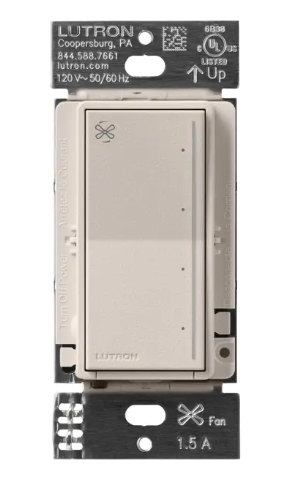 Lutron Sunnata 4-speed fan control in Taupe