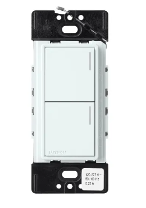 Lutron Sunnata Sunnata 2-button keypad in Glacier White