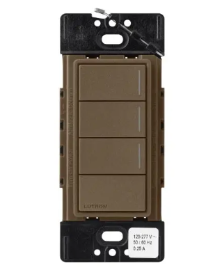 Lutron Sunnata Sunnata 3-button keypad in Espresso