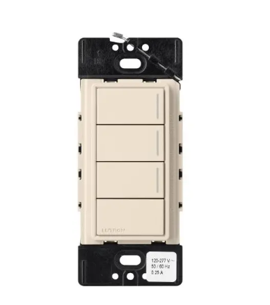 Lutron Sunnata Sunnata 3-button keypad in Light Almond