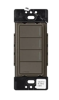 Lutron Sunnata Sunnata 3-button keypad in Truffle