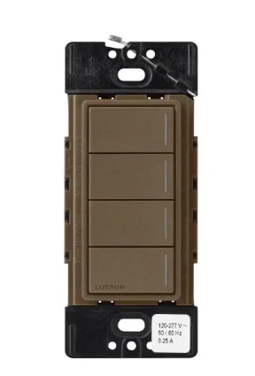 Lutron Sunnata Sunnata 4-button keypad in Espresso