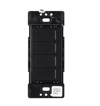 Lutron Sunnata Sunnata 4-button keypad in Midnight