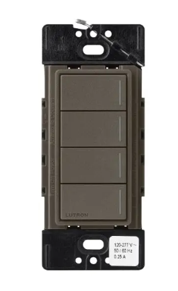 Lutron Sunnata Sunnata 4-button keypad in Truffle