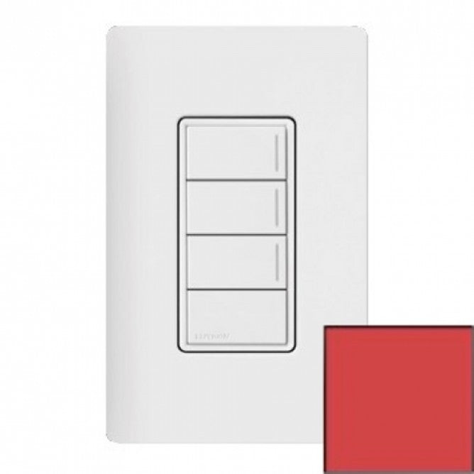 Lutron Sunnata Sunnata 3-button keypad in Signal Red