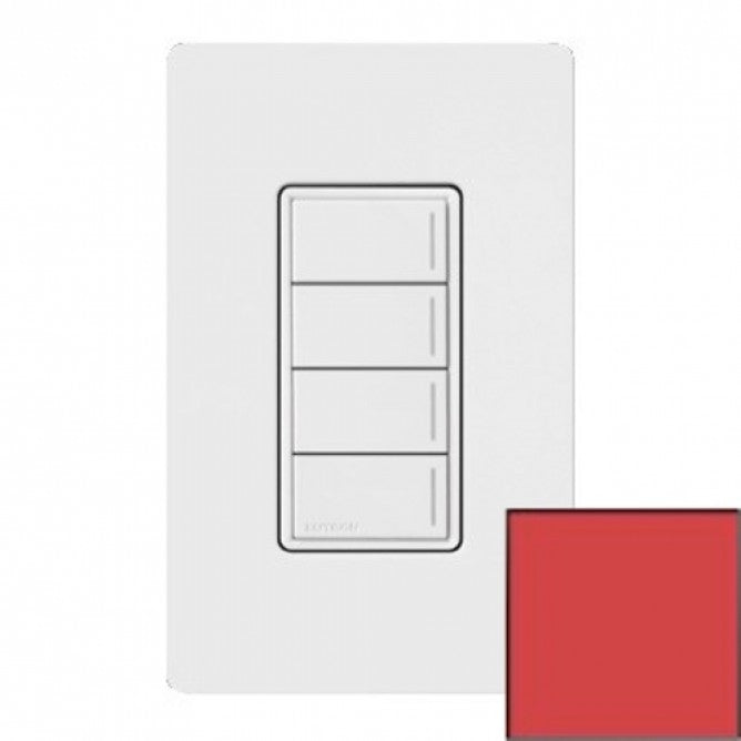 Lutron Sunnata Sunnata 4-button keypad in Signal Red