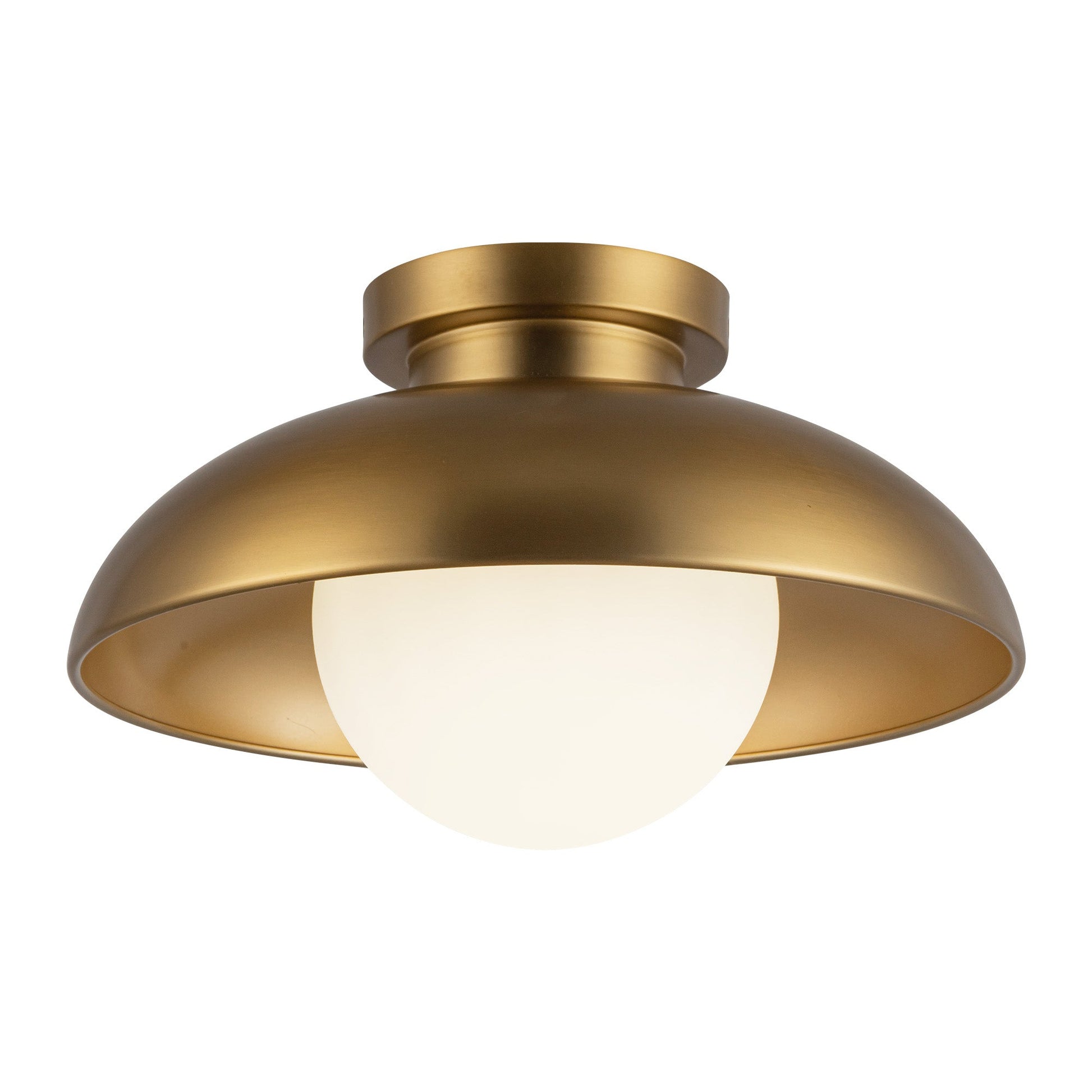 Alora Mood Rubio aged gold flush mount FM522012AGOP