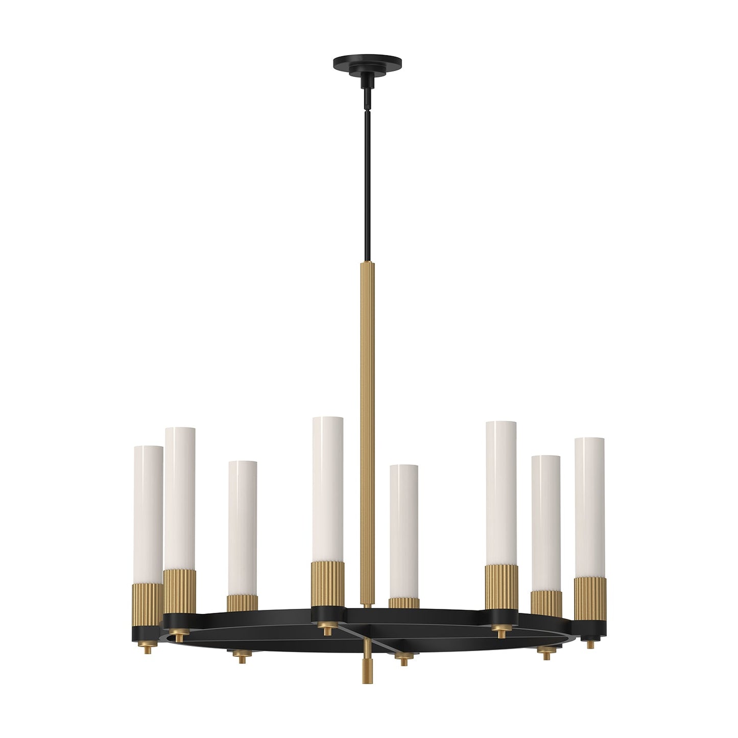 Alora Mood Rue matte black chandelier CH416108MBBG