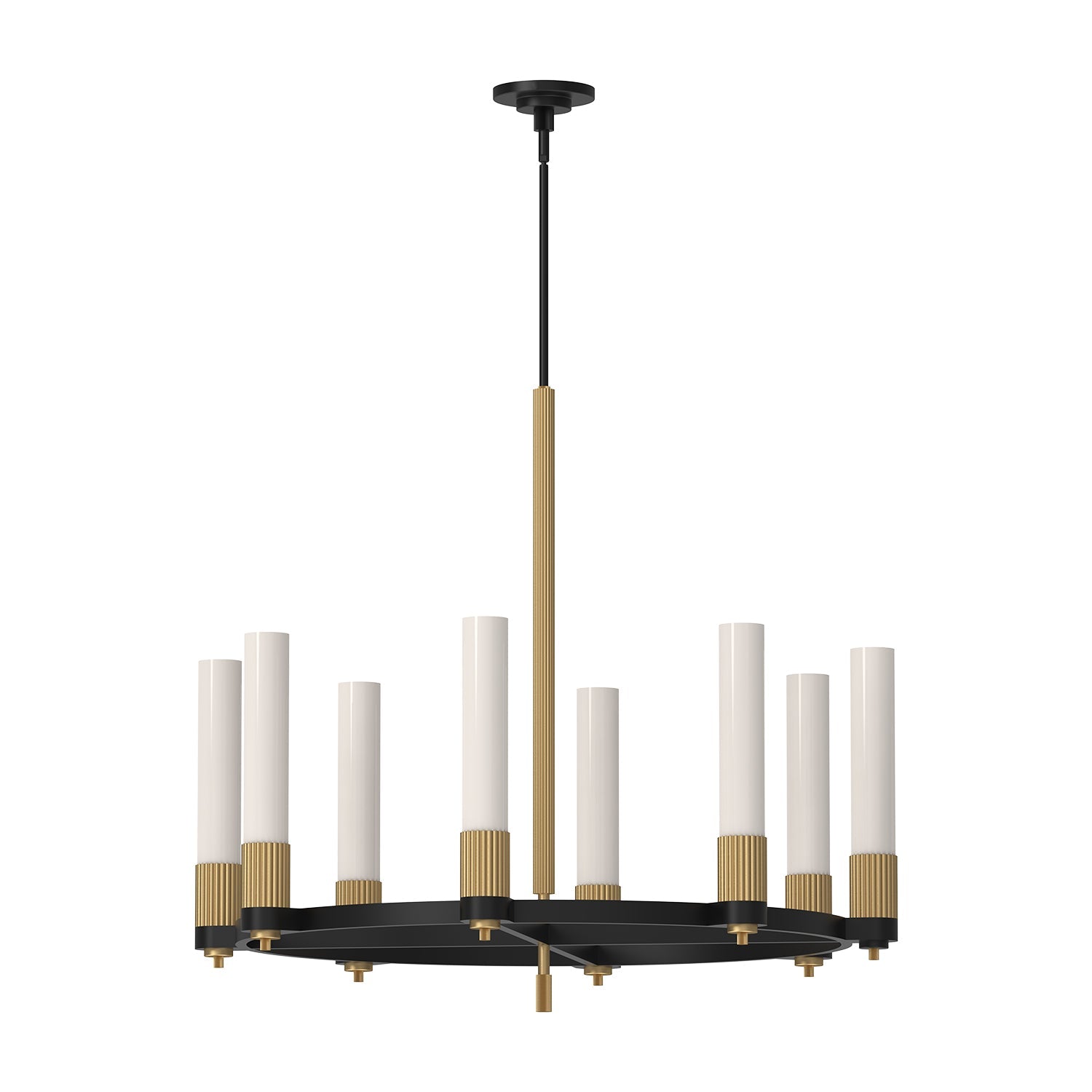 Alora Mood Rue matte black chandelier CH416108MBBG