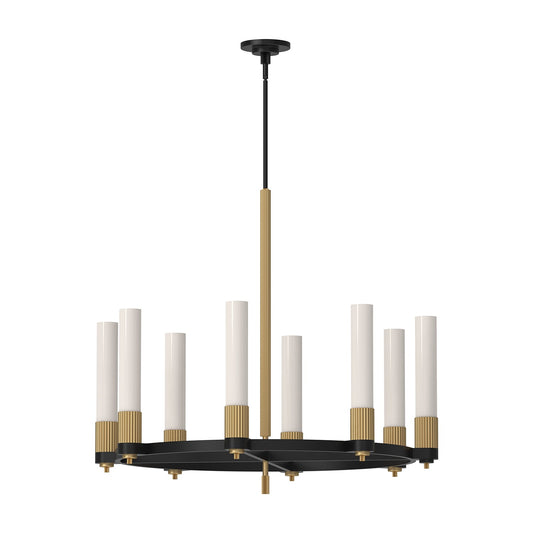 Alora Mood Rue matte black chandelier CH416108MBBG