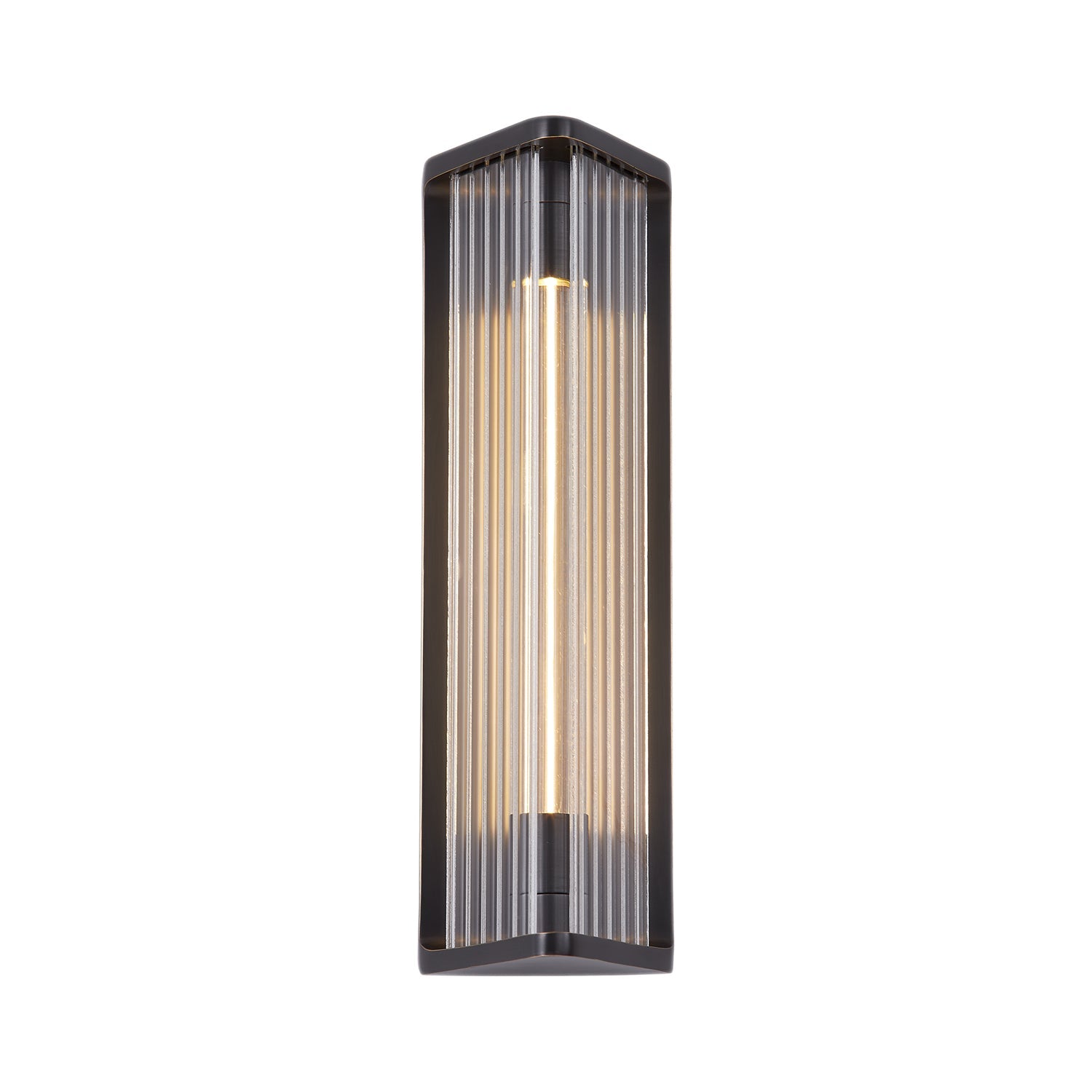 Alora Sabre ribbed glass vanity light WV339112UBCR