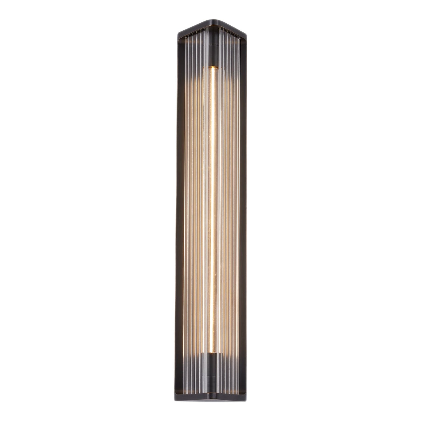 Alora Sabre ribbed glass vanity light WV339123UBCR