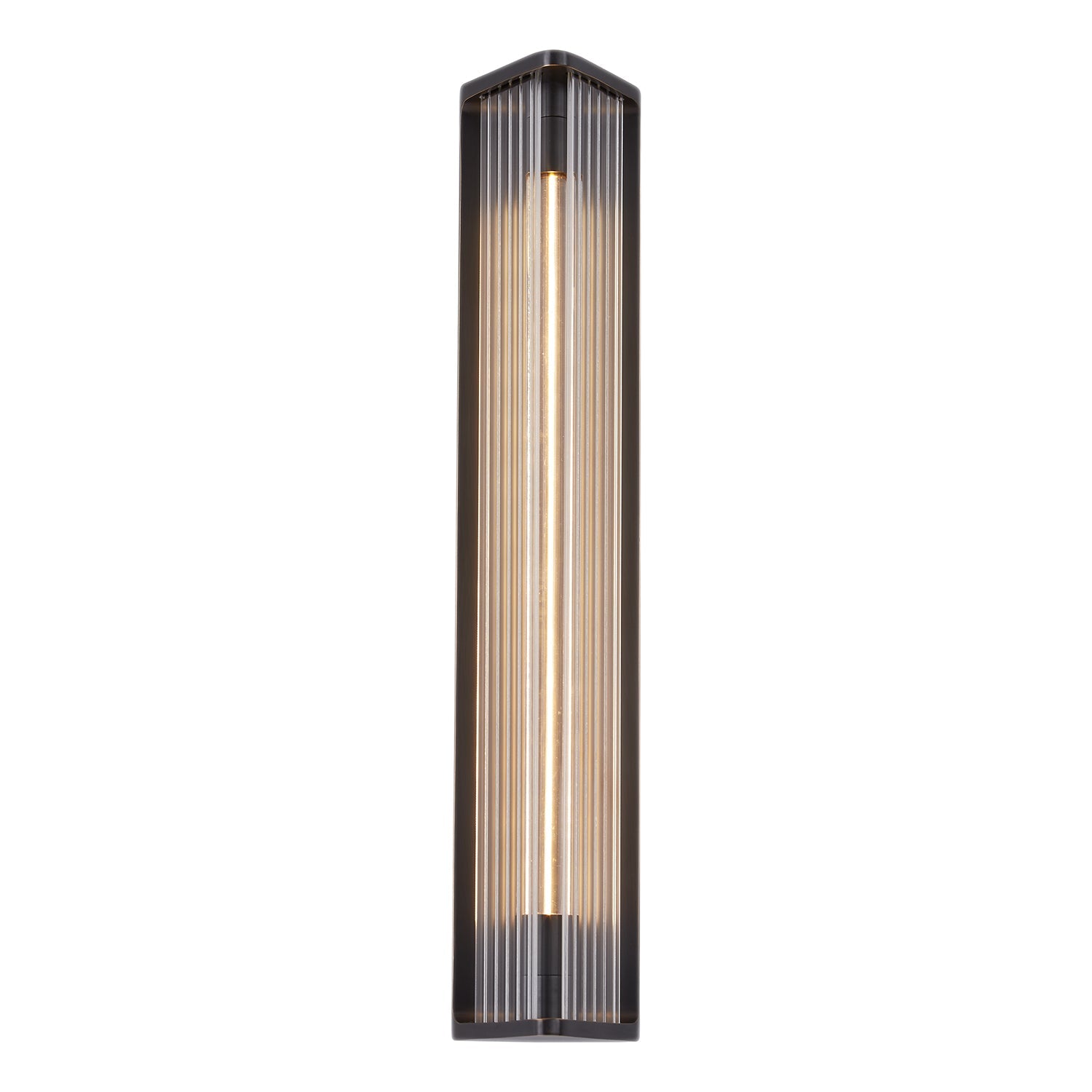 Alora Sabre ribbed glass vanity light WV339123UBCR