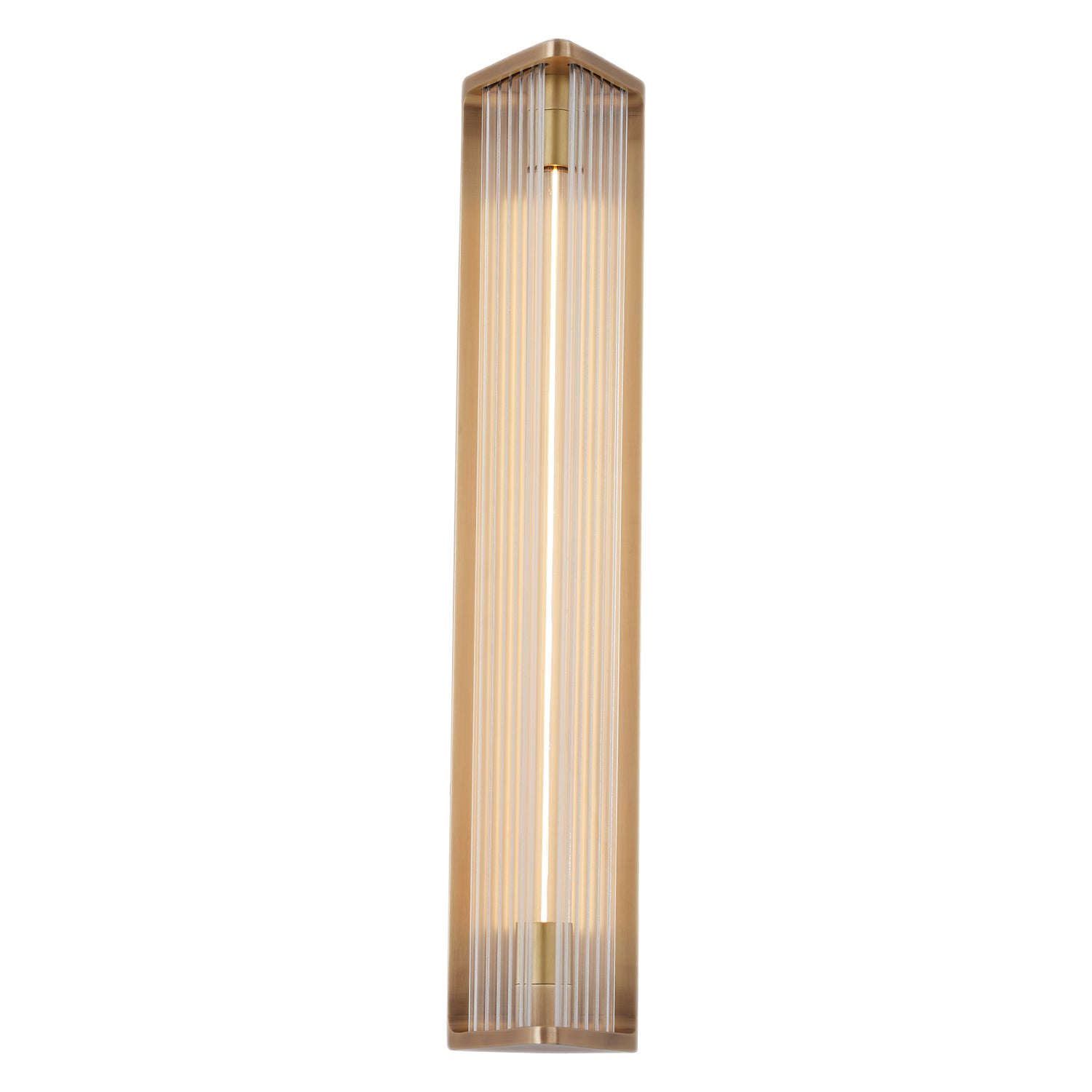 Alora Sabre ribbed glass vanity light WV339123VBCR