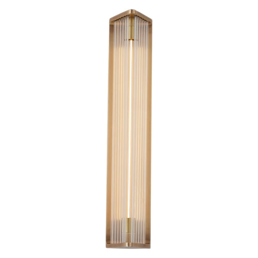 Alora Sabre ribbed glass vanity light WV339123VBCR