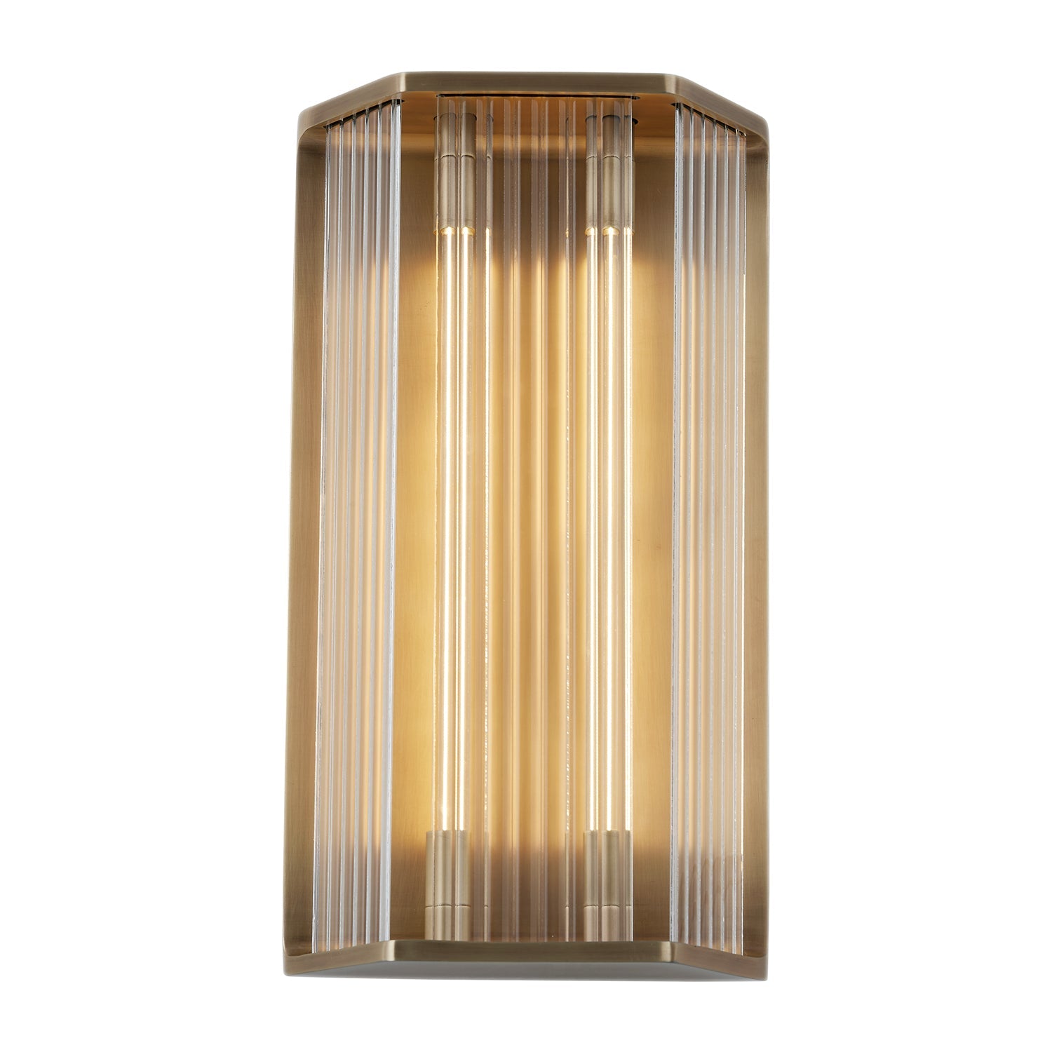 Alora Sabre ribbed glass vanity light WV339216VBCR