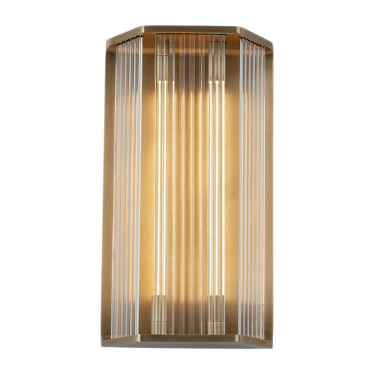 Alora Sabre ribbed glass vanity light WV339216VBCR