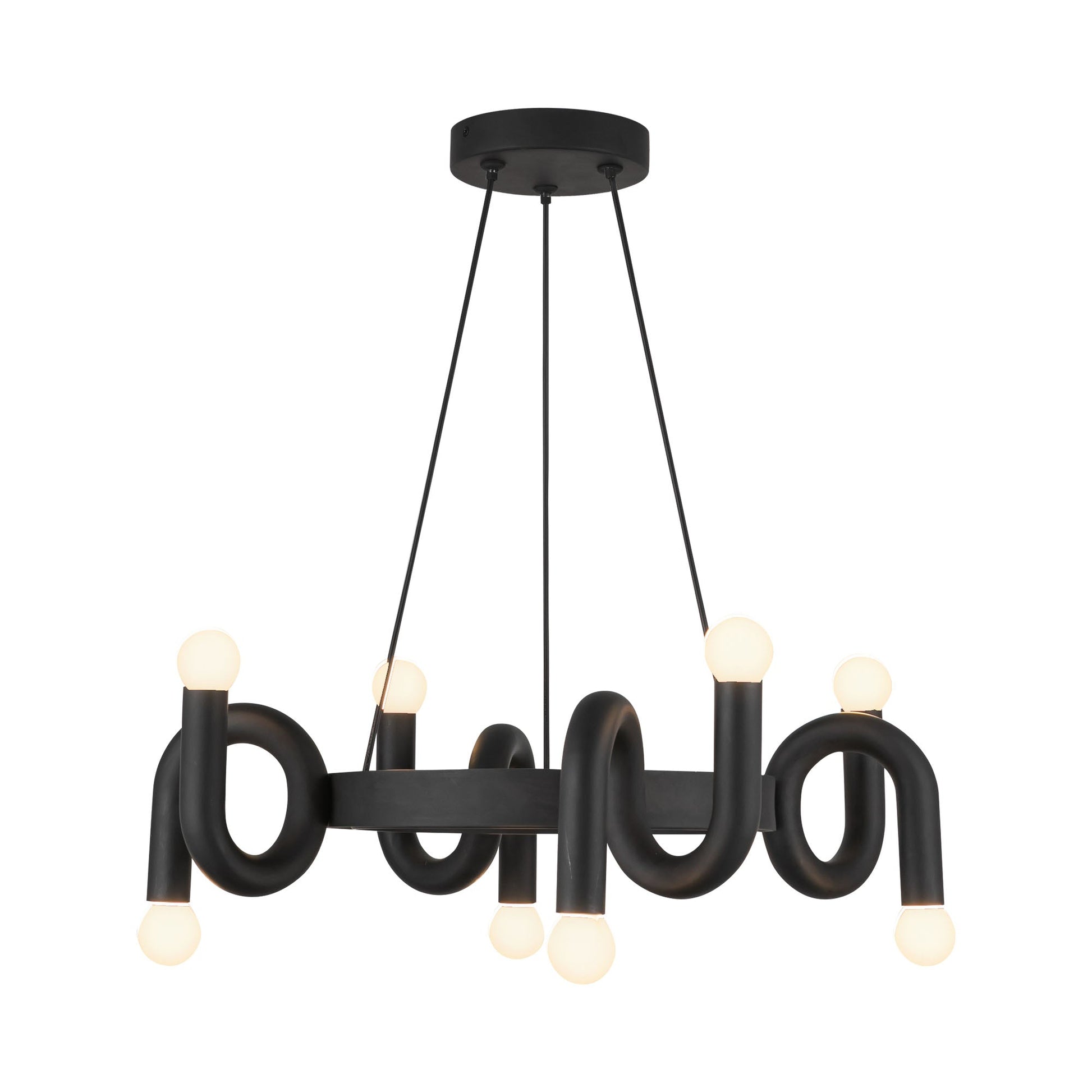Alora Mood Sadie matte black chandelier CH420823MB