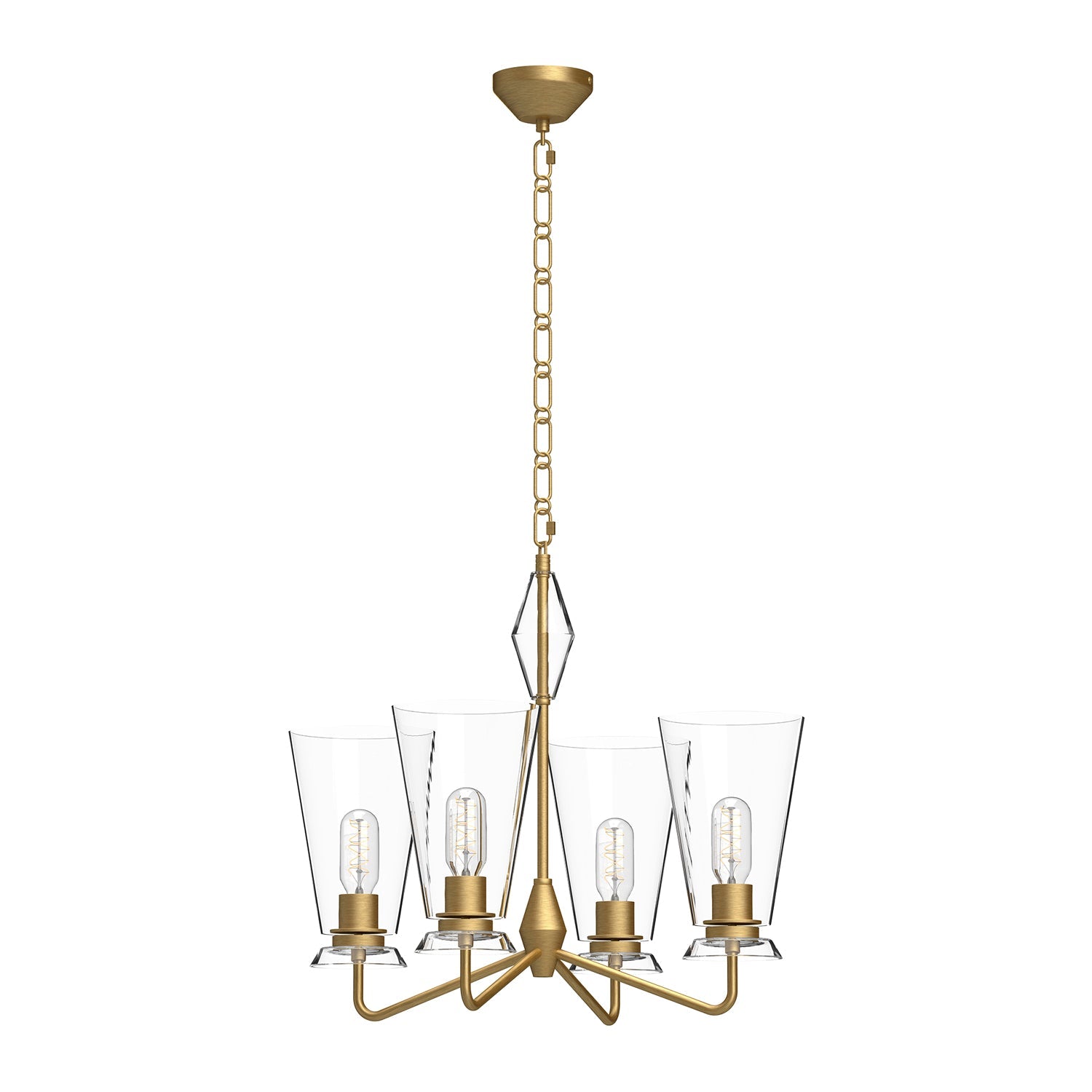 Alora Mood Salem brushed gold chandelier CH570423BGCL