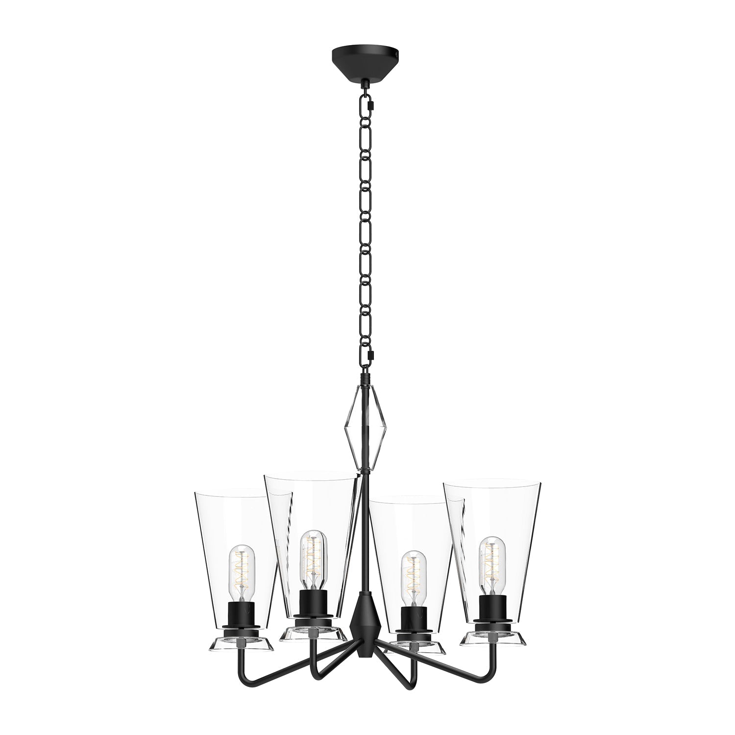 Alora Mood Salem clear glass chandelier CH570423MBCL