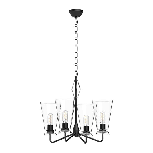 Alora Mood Salem clear glass chandelier CH570423MBCL